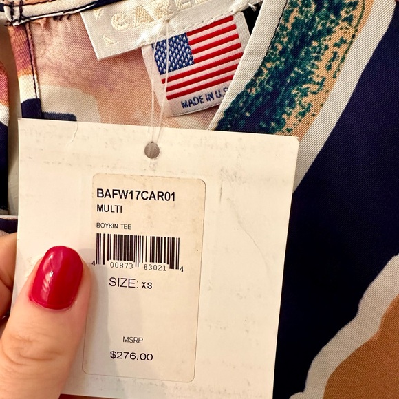 NWT Carleen Boykin Tee Silk Blouse - Picture 4 of 13